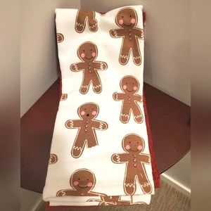 NEW Gingerbread Man Christmas Kitchen Hand Towels Set of 3❄️